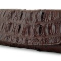 Фактурный женский кошелек из натуральной кожи со спины крокодила