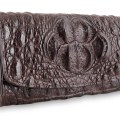 Большой женский кошелек из натуральной кожи крокодила (загривок)