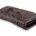 Большой женский кошелек из натуральной кожи крокодила (загривок)