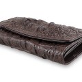 Большой женский кошелек из натуральной кожи крокодила (загривок)
