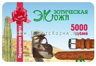 Подарочная карта на 5000 рублей