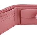 Необычный кошелек на хлястике из кожи с брюха крокодила Pink