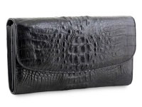 Женское крокодиловое портмоне Black