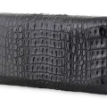 Оригинальное женское крокодиловое портмоне Black