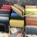 Большое портмоне на 2-х молниях из натуральной кожи крокодила