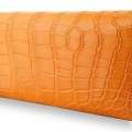 Стильное женское крокодиловое портмоне из гладкой кожи Orange