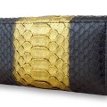 Эксклюзивный женский кошелек из натуральной питона Magic Black/gold