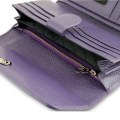 Большой женский кошелек из кожи ската цвета Purple