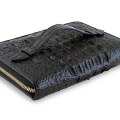 Крутой мужской клатч из настоящей кожи крокодила с ручкой сбоку