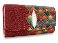 Портмоне с рисунком из кожи ската