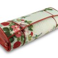 Модный женский клатч на цепочке из настоящей кожи ската с рисунком