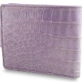 Стильный кошелек с монетницей из гладкой кожи крокодила Violet
