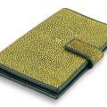 Большое мужское портмоне из кожи ската Аntique gold