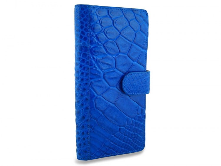 Портмоне-кардхолдер из натуральной кожи крокодила Royal Blue