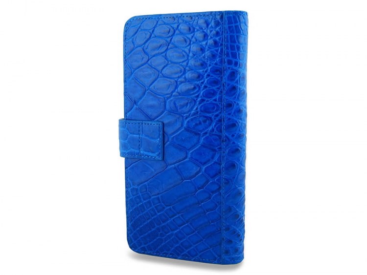 Портмоне-кардхолдер из натуральной кожи крокодила Royal Blue