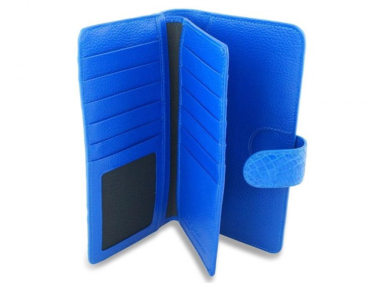 Портмоне-кардхолдер из натуральной кожи крокодила Royal Blue