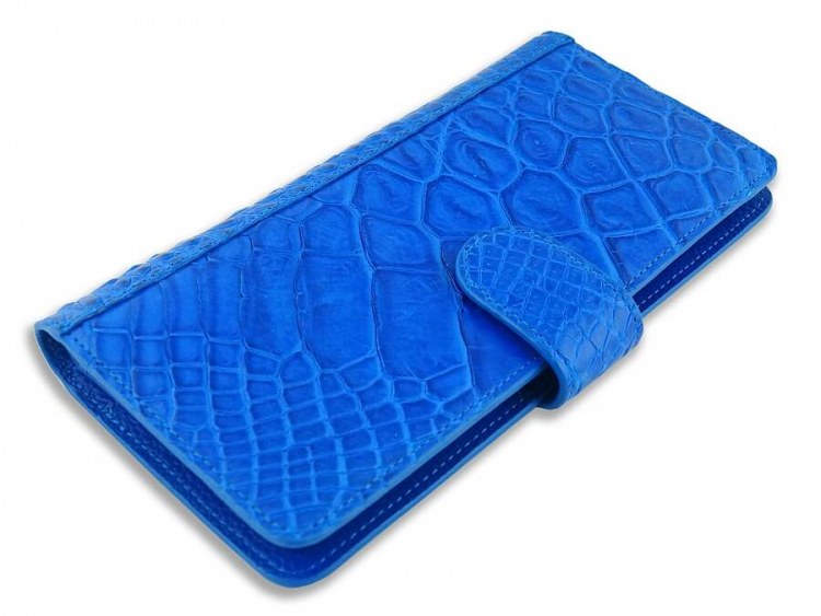 Портмоне-кардхолдер из натуральной кожи крокодила Royal Blue