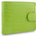 Модный кошелек из натуральной кожи крокодила Lite Green