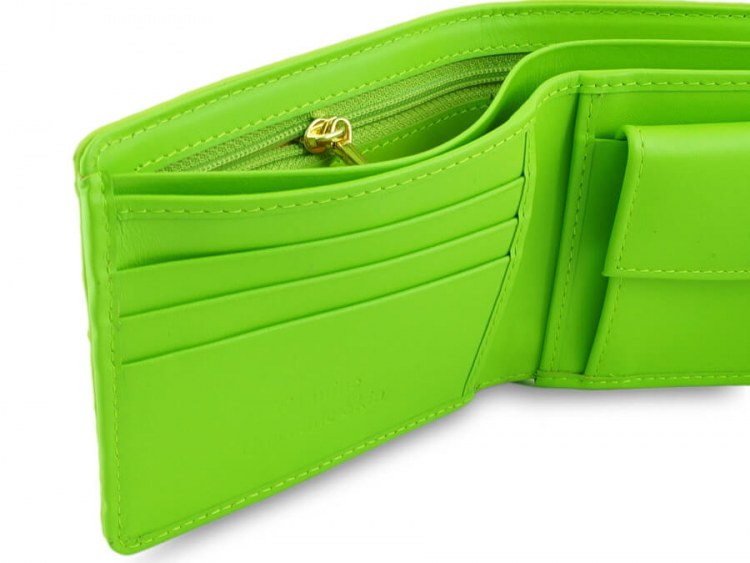 Модный кошелек из натуральной кожи крокодила Lite Green