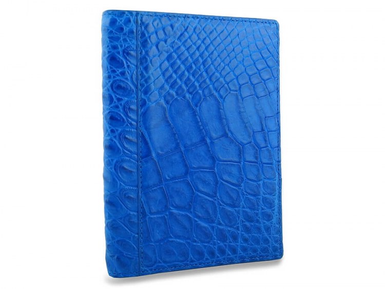 Обложка для паспорта из кожи сиамского крокодила Royal Blue