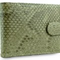 Оригинальный мужской кошелек из настоящей кожи питона Gray matte