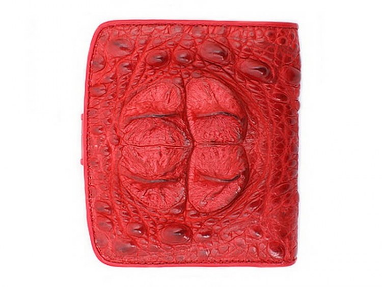 Кошелек из натуральной кожи крокодила Fire Red