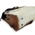 Женская кожаная сумка из натуральной кожи с ворсом козы