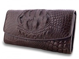 Кошелек из кожи крокодила с загривком