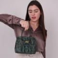 Небольшая женская сумка из кожи крокодила с наплечным ремешком