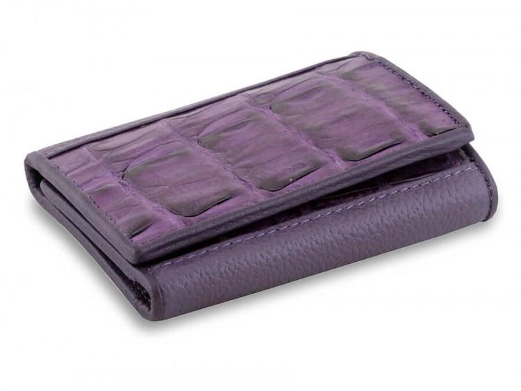 Классическая небольшая ключница из крокодиловой кожи Violet